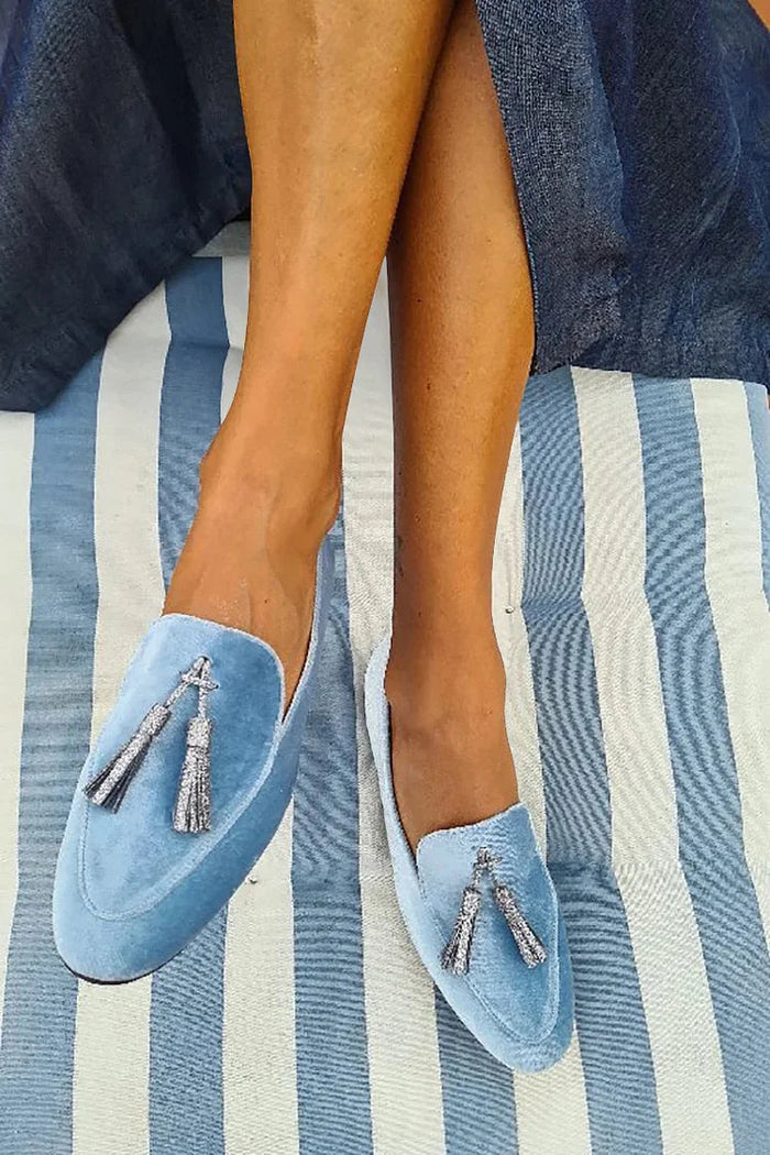 Dam Loafers med Tofsar och Elegant Design för Vardag