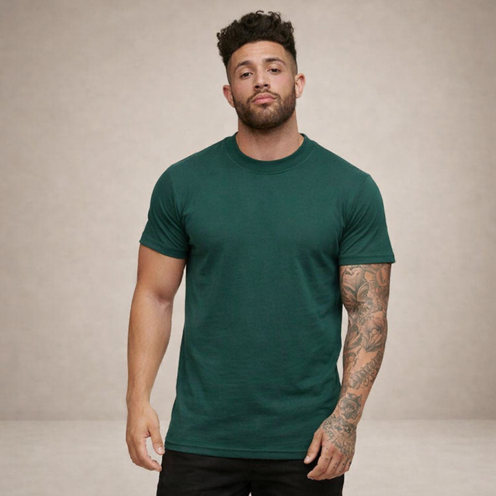 Herr Slim Fit Crew Neck Essential Cotton T-Shirt