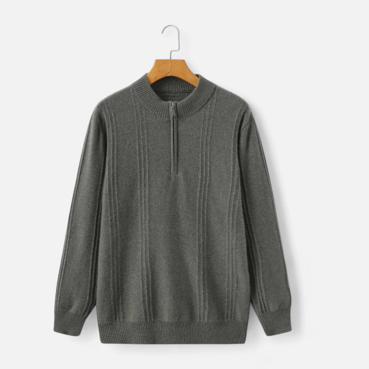Valmonti | Herrtröja – Ribbad Halvdraget Elegans
