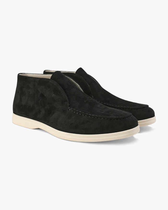 Herrens Högskurna Mocka Slip-On Loafers Förfinade Avslappnade Skor