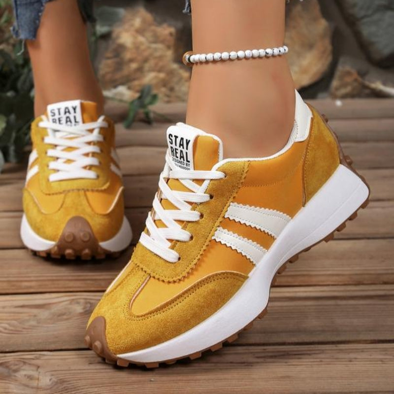 Kvinnors Retro Plattforms Löparskor Suede Gatumodeller