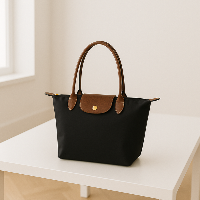 Kvinnors Strukturerad Tote-väska Klassisk Tvåfärgad Läderlook