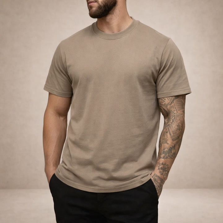 Herr Slim Fit Crew Neck Essential Cotton T-Shirt