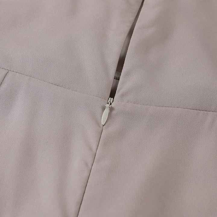 Kvinnors Eleganta Midi Klänning Spaghetti Remmar Rygglös Delad Draperad Kvälls Klädsel