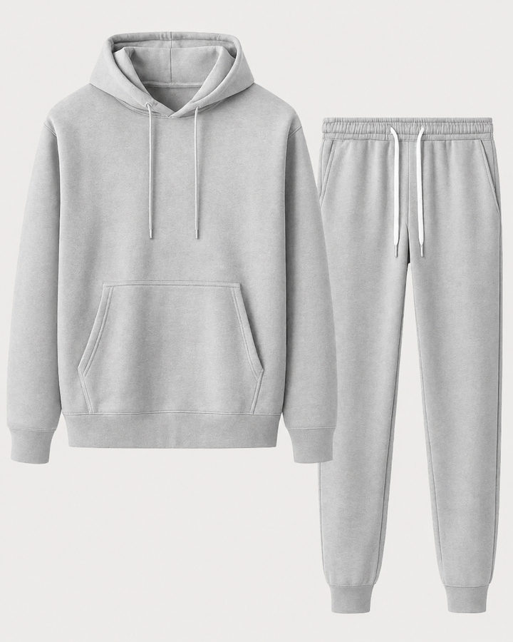 Herr Hoodie och Jogger Set – Avslappnad Tvådelad Koordinerad för Vardagscasual