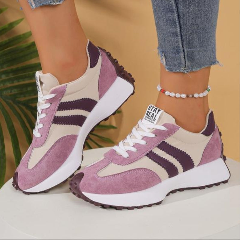 Kvinnors Retro Plattforms Löparskor Suede Gatumodeller
