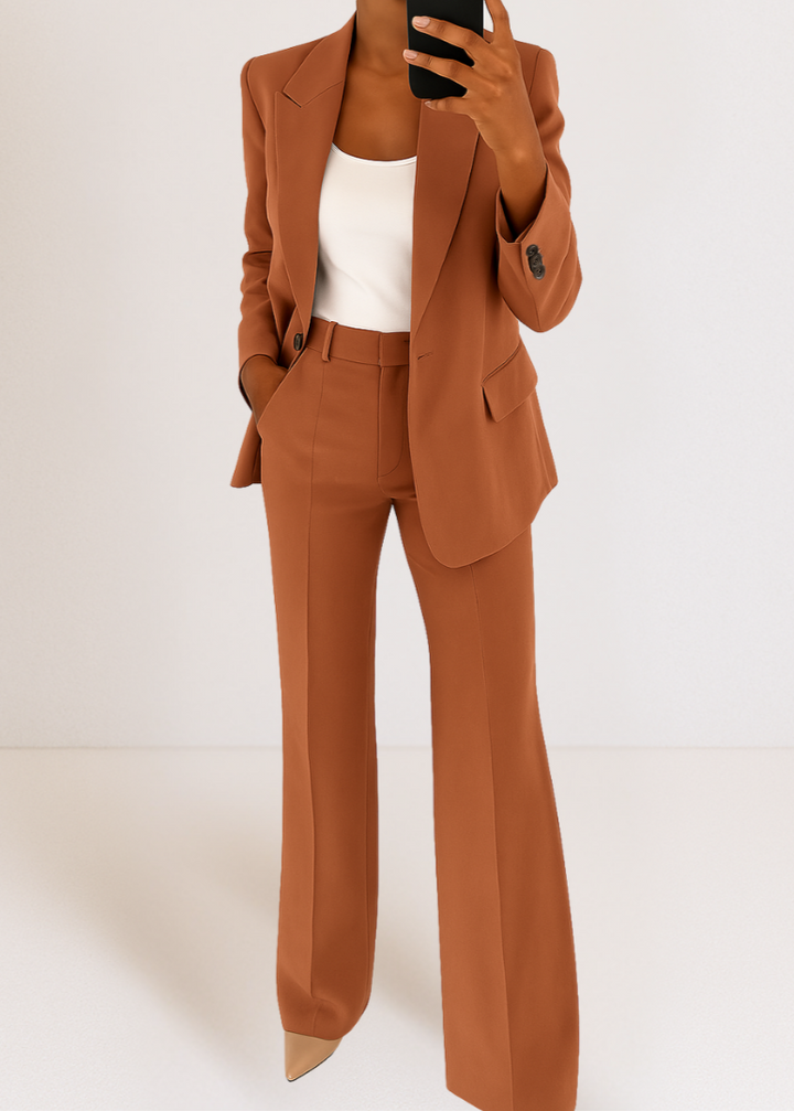 Kvinnors Skräddarsydda Blazer Byxdress Set för Loungen