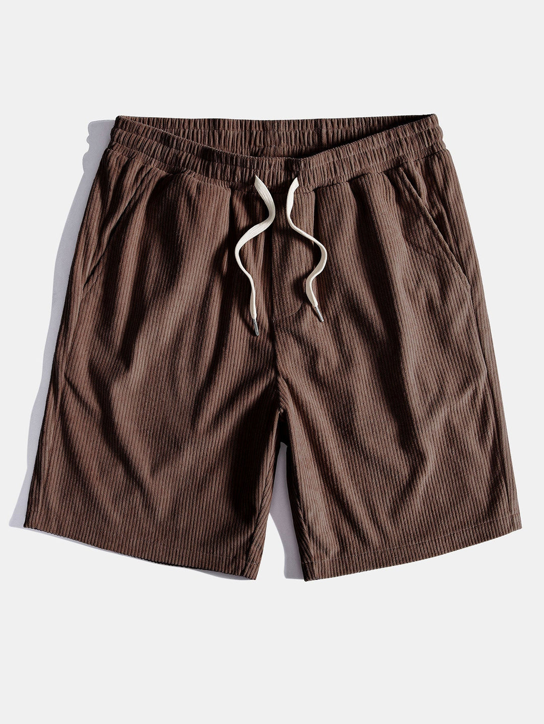 Herrens Ribbade Kordflorsskjorta och Shorts Set – Regular Fit Sommar Co-Ord