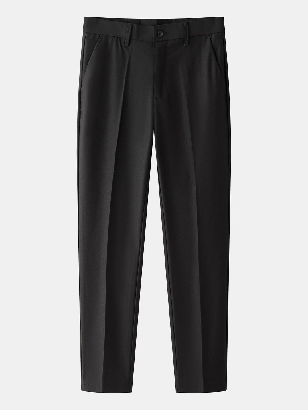 Herrens Kabelstickade Knappskjorta med Avsmalnande Byxor – Raffinerad Smart Casual Set