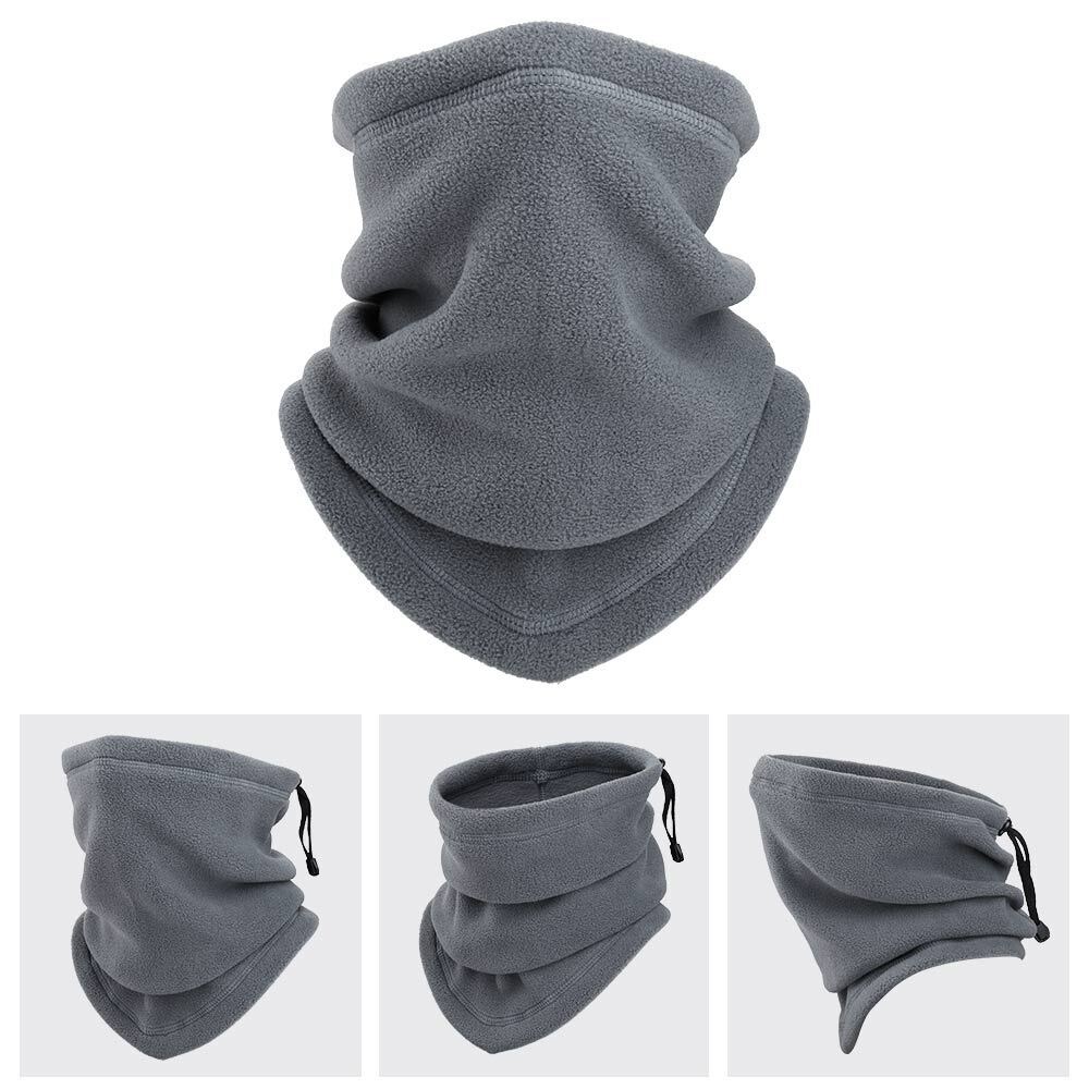 Halsvärmare i fleece med dragsko