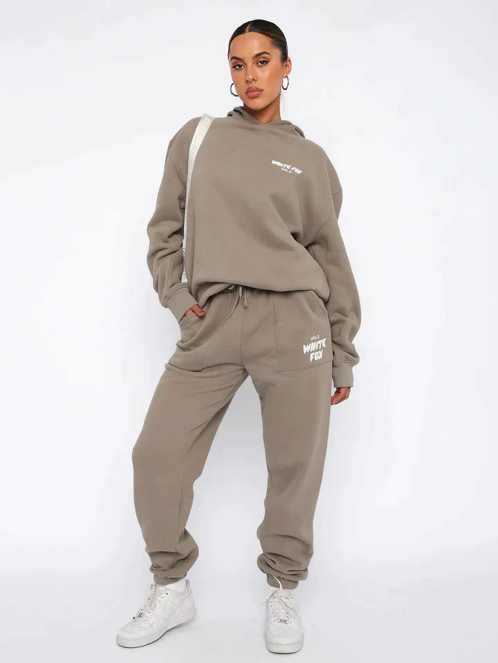 Kvinnors Hooded Tracksuit Set – Andningsbart Fuktabsorberande Sportkläder för Träning och Avkoppling
