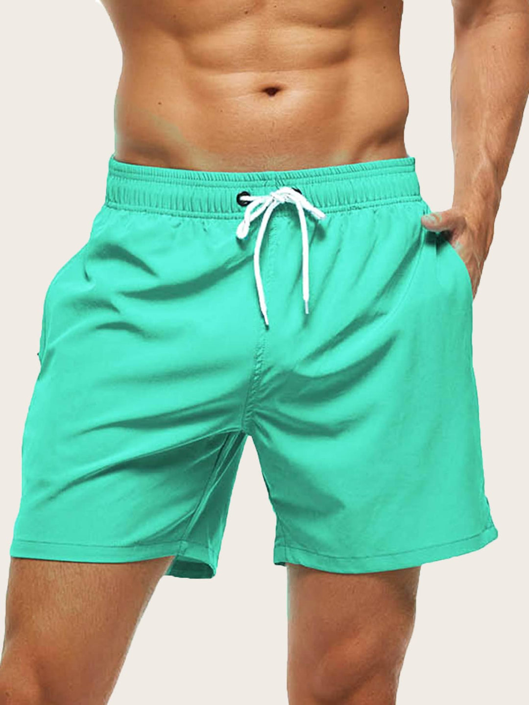 Herrarnas badshorts Snabbtorkande Lätta Bekväma Stretch Strand Pool Sommar Semester Kläder