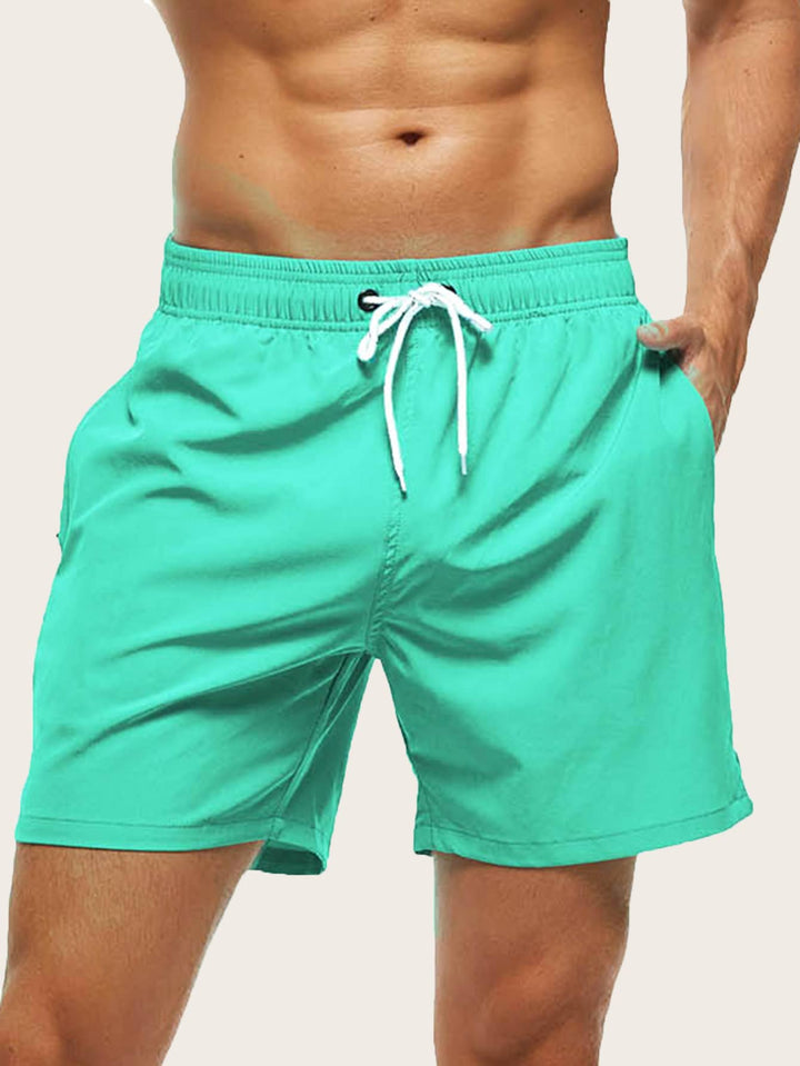 Herrarnas badshorts Snabbtorkande Lätta Bekväma Stretch Strand Pool Sommar Semester Kläder
