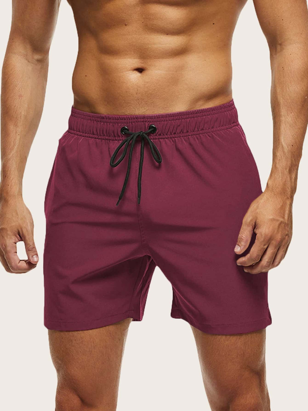Herrarnas badshorts Snabbtorkande Lätta Bekväma Stretch Strand Pool Sommar Semester Kläder