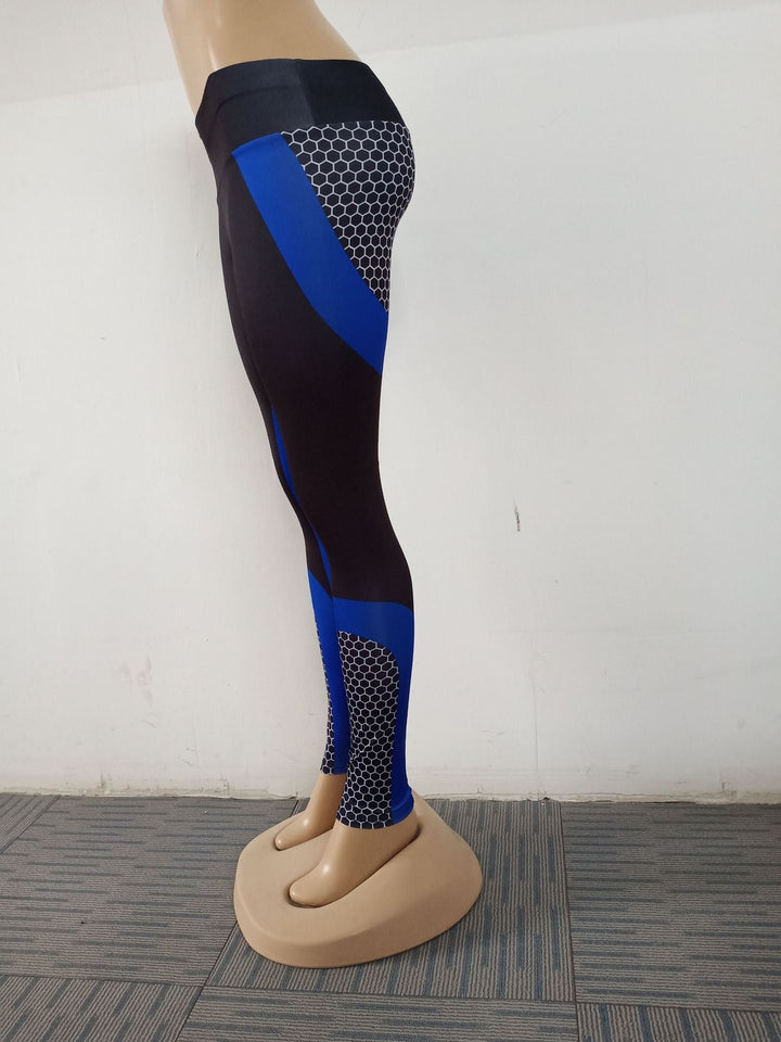 Kvinnors Tryckta Leggings Hög Midja Prestanda Gym Passform