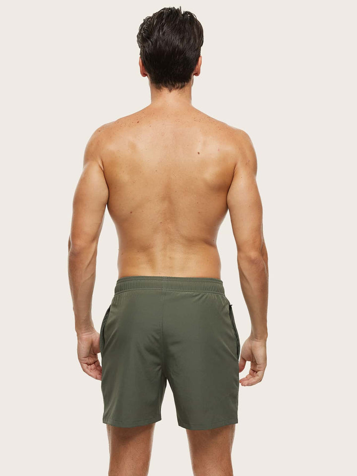 Herrarnas badshorts Snabbtorkande Lätta Bekväma Stretch Strand Pool Sommar Semester Kläder