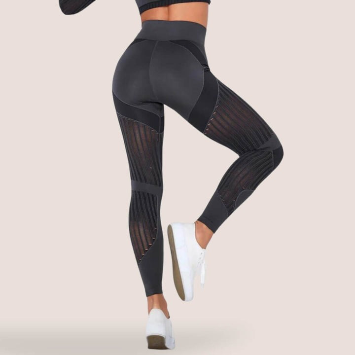 Kvinnors Formande Texturerade Leggings – Högmidjad Aktiv Passform för Dagligt Stöd
