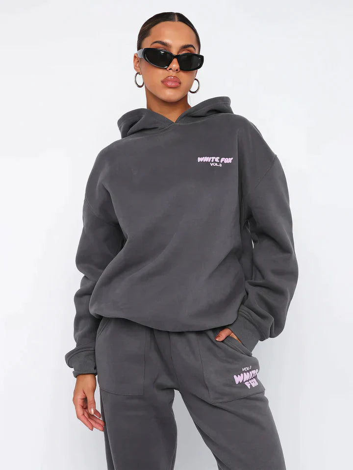 Kvinnors Hooded Tracksuit Set – Andningsbart Fuktabsorberande Sportkläder för Träning och Avkoppling