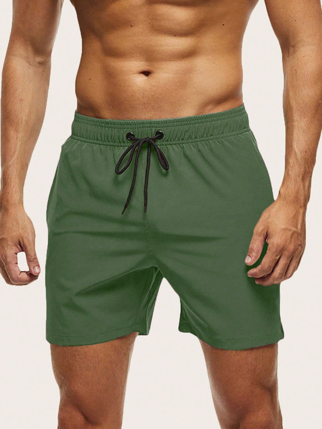 Herrarnas badshorts Snabbtorkande Lätta Bekväma Stretch Strand Pool Sommar Semester Kläder