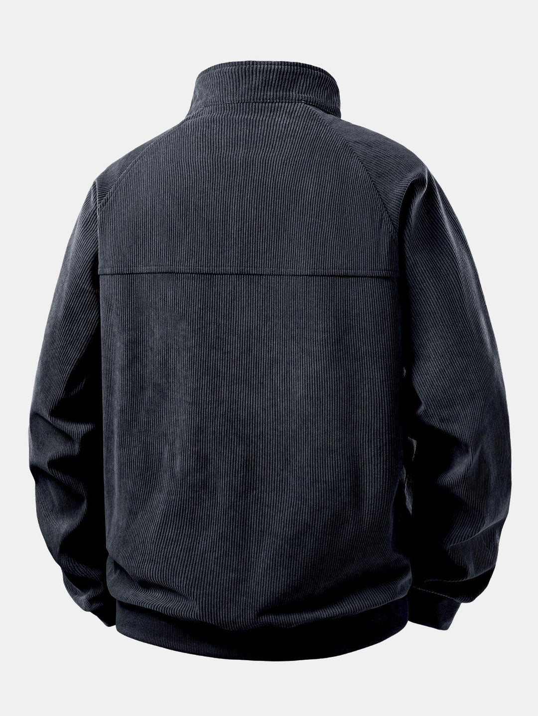 Herrens Corduroy Quarter-Zip Sweatshirt – Avslappnad Raglan Pullover för Kyligare Dagar