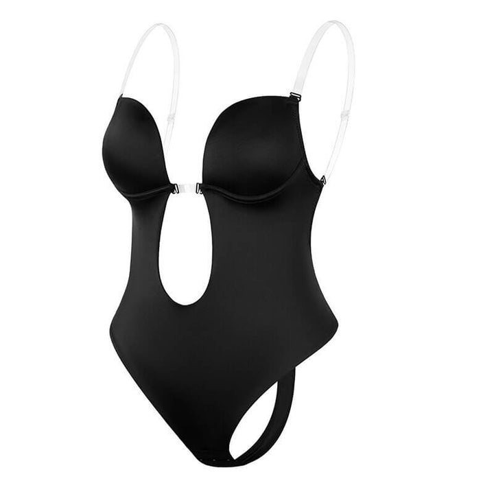Kvinnors Rygglös Kroppshållare Djup V Formande Sömlös Stöd Osynlig Lyft Shapewear Under Klänning Topp
