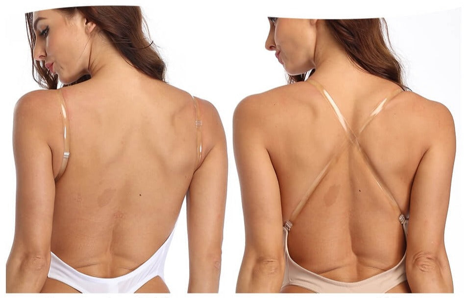 Kvinnors Rygglös Kroppshållare Djup V Formande Sömlös Stöd Osynlig Lyft Shapewear Under Klänning Topp