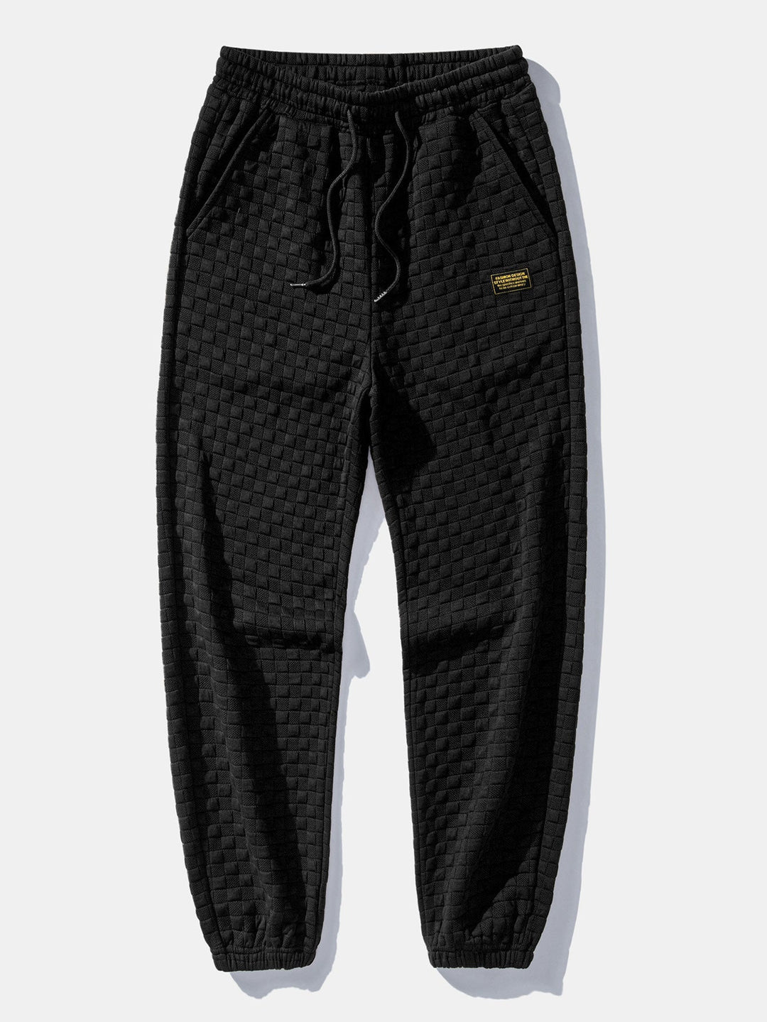 Herrar ärmlös huva väst träningsdräkt – Texturerad jogger co-ord för streetwear