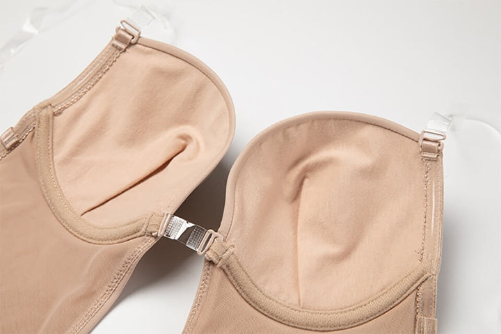 Kvinnors Rygglös Kroppshållare Djup V Formande Sömlös Stöd Osynlig Lyft Shapewear Under Klänning Topp