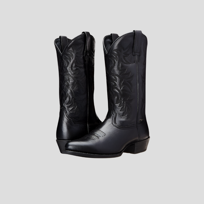 Dam Cowboystövlar med Broderad Skaft och Spetsig Tå