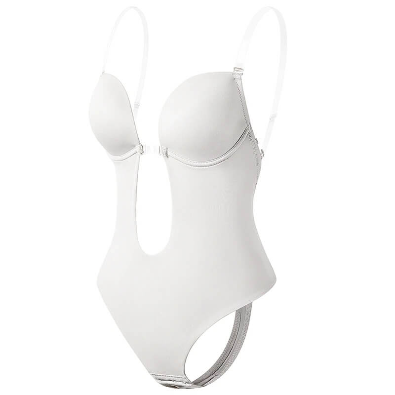 Kvinnors Rygglös Kroppshållare Djup V Formande Sömlös Stöd Osynlig Lyft Shapewear Under Klänning Topp