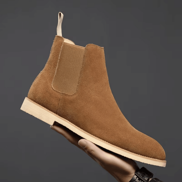 Herrsuede Skor Klassiska Slip Boots Ankelstil för Avslappnad och Smart-Attire