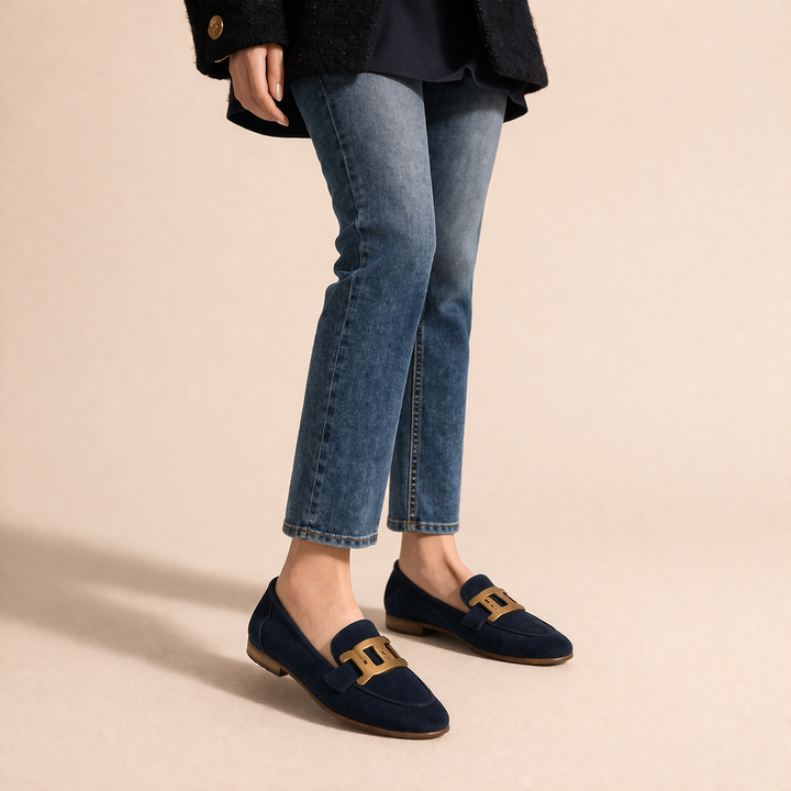 Kvinnors Loafers med Metall Detalj Klassisk Komfort