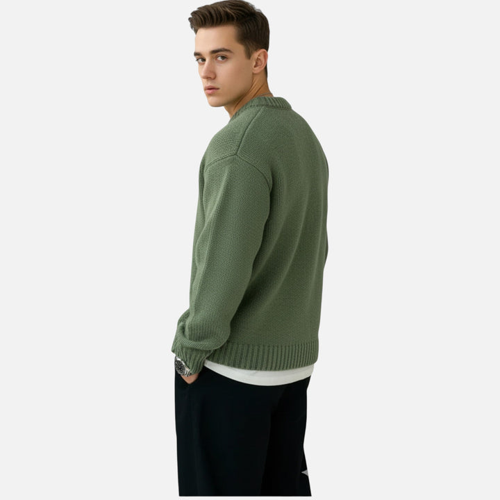 Valmonti | Herrs Solid Crew Neck Pullover