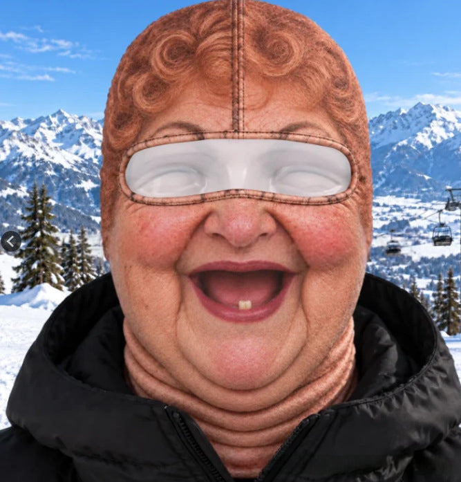 Balaclava med tryckt ansikte