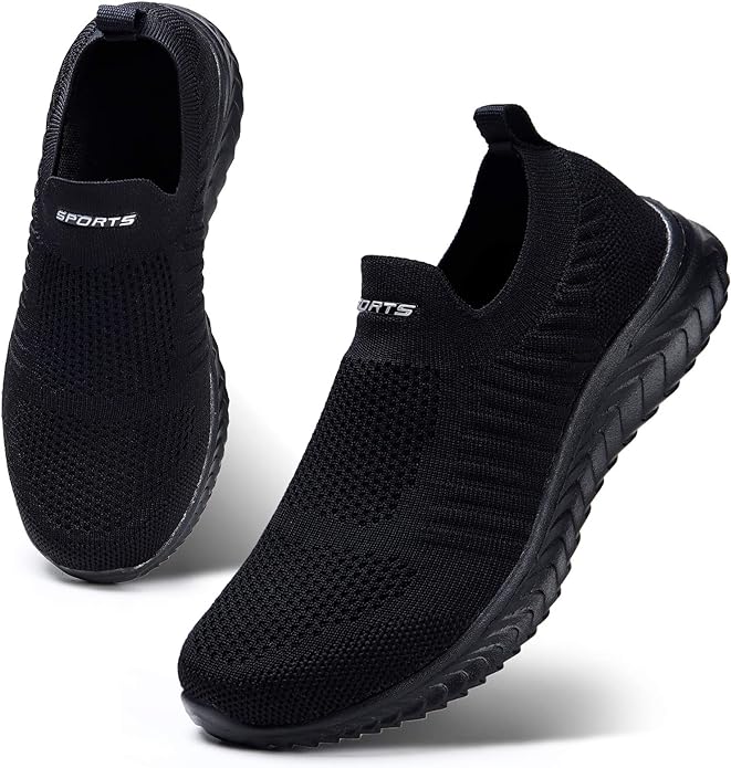 Kvinnors lätta slip-on träningsskor med dämpande komfort för gång