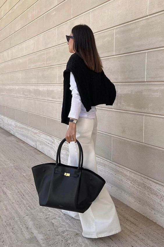 Kvinnors Oversized Tote-väska Strukturerad Axelväska