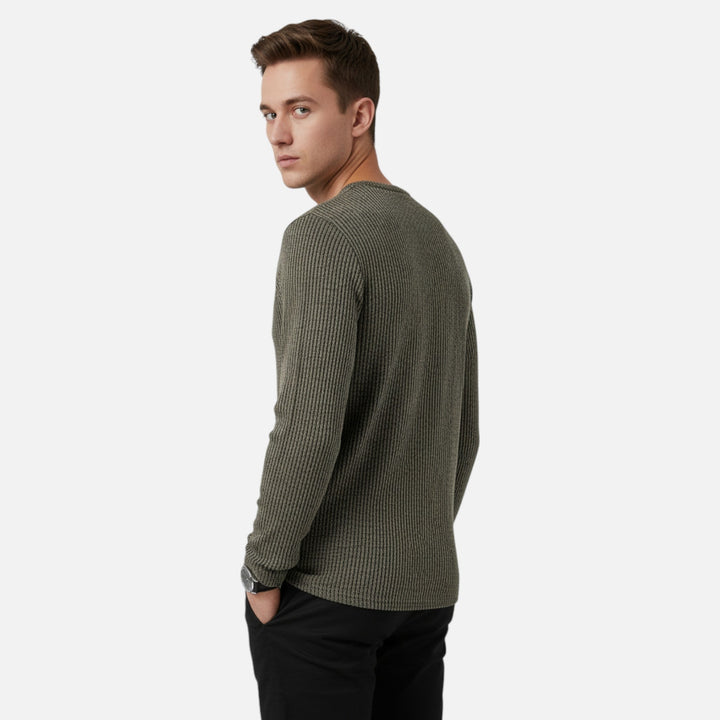 Valmonti | Herrs Kabelstickad Henley Tröja
