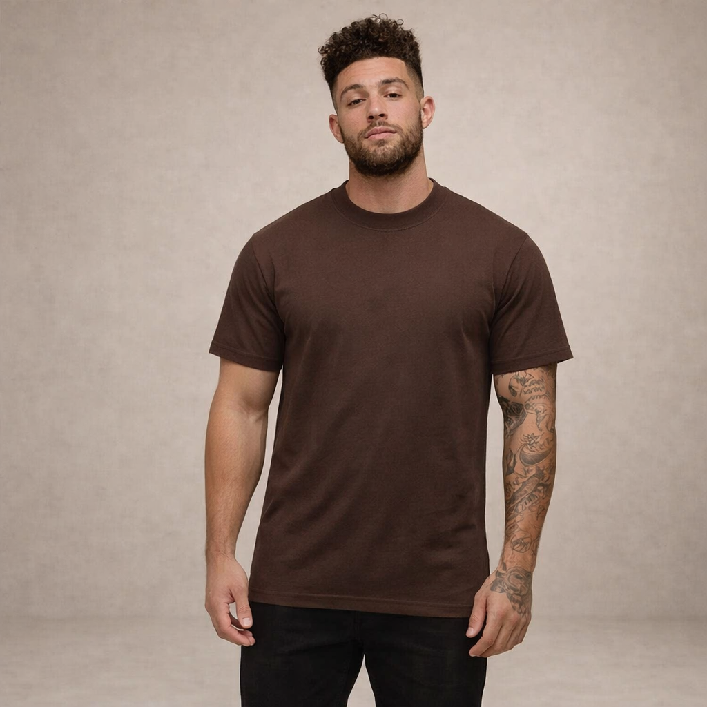 Herr Slim Fit Crew Neck Essential Cotton T-Shirt