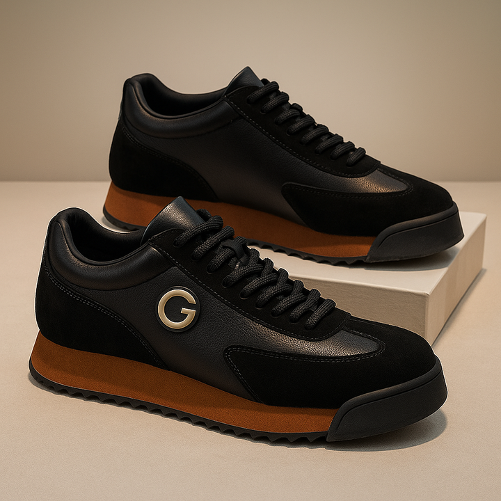 Herrarnas Retro Färgblöck Suede Avslappnade Livsstil Sneakers