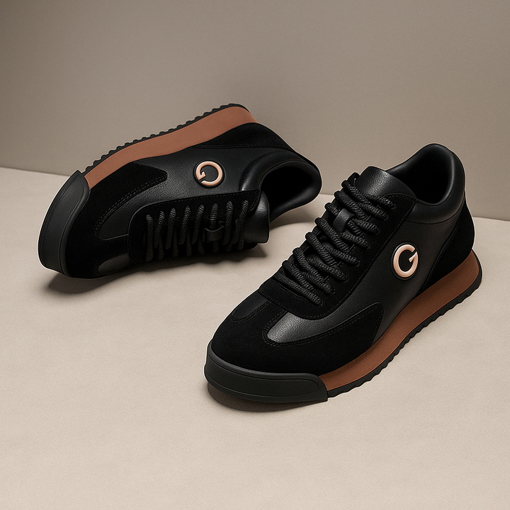 Herrarnas Retro Färgblöck Suede Avslappnade Livsstil Sneakers