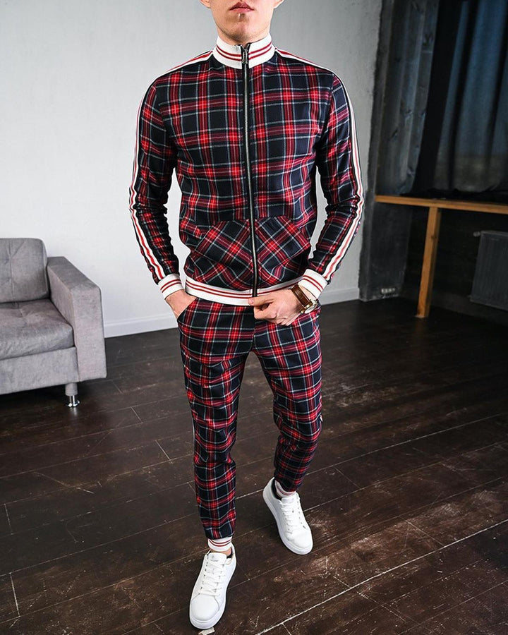 Mans Tvådelade Outfit Set – Bekväm, Andningsbar, Stilig, Modern, Casual, Mångsidig, Vardagskläder