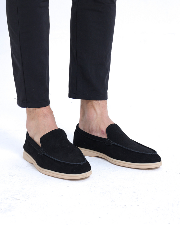 Herrens Premium Mocka Slip-On Loafers Smart Casual Skor