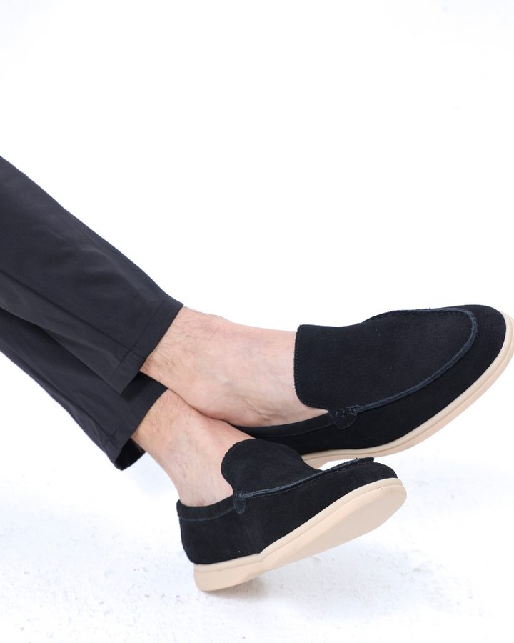 Herrens Premium Mocka Slip-On Loafers Smart Casual Skor