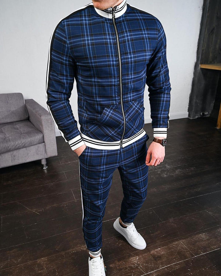 Mans Tvådelade Outfit Set – Bekväm, Andningsbar, Stilig, Modern, Casual, Mångsidig, Vardagskläder