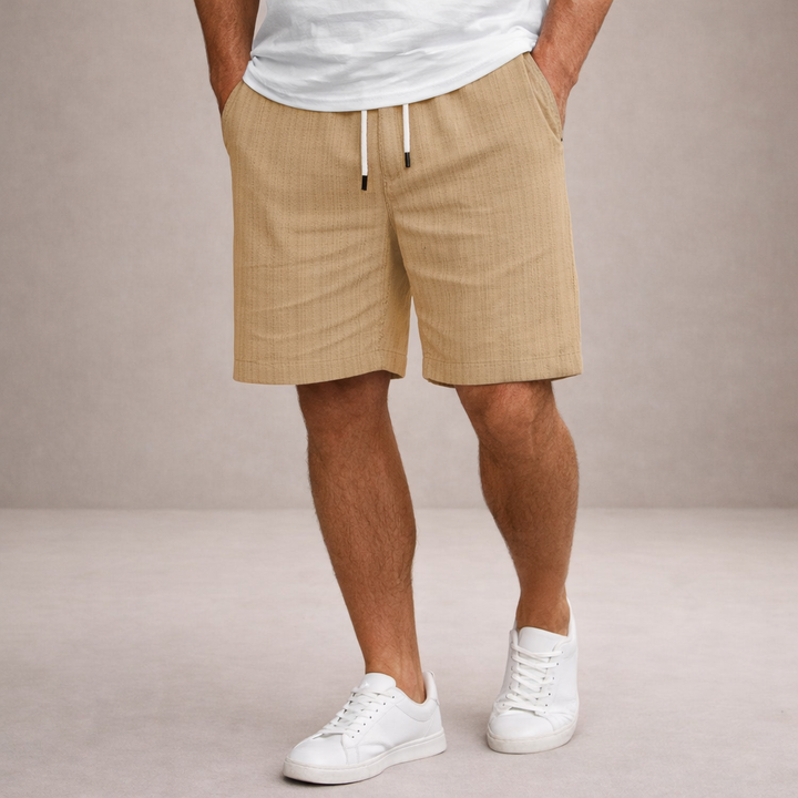 Herrars Dragstring Linne Sommar Shorts Casual Avslappnad Passform