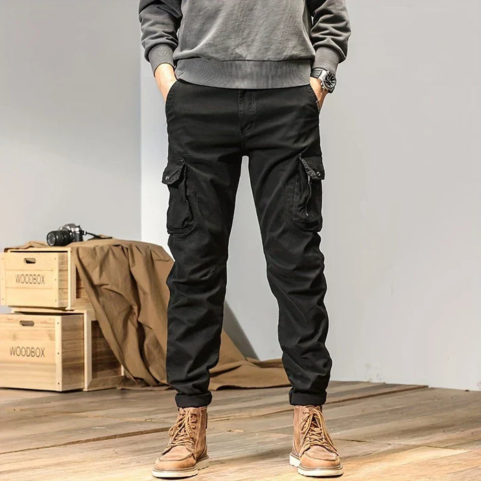 Herr Cargo Joggers med Fickor och Avslappnad Passform