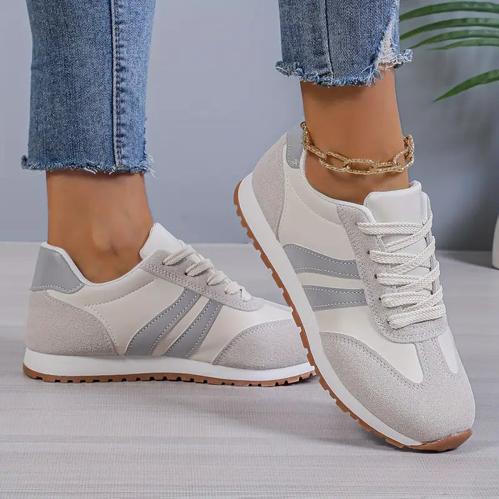 Kvinnors Retro Sneakers – Lätta Snörskor för Vardagsbruk