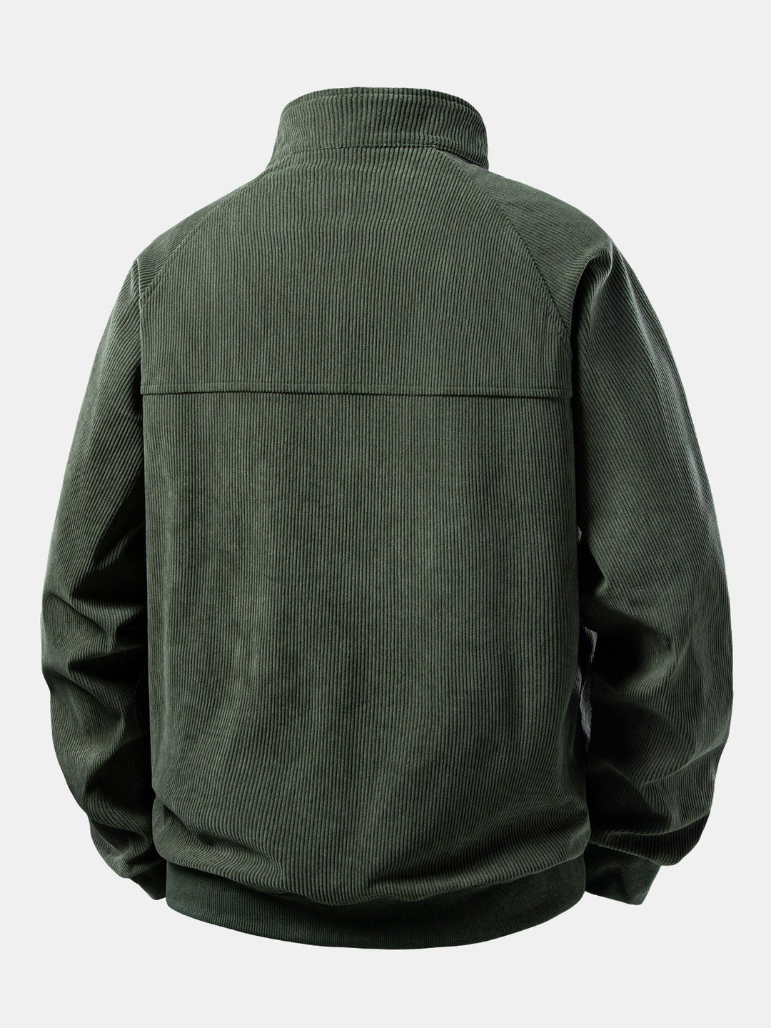 Herrens Corduroy Quarter-Zip Sweatshirt – Avslappnad Raglan Pullover för Kyligare Dagar