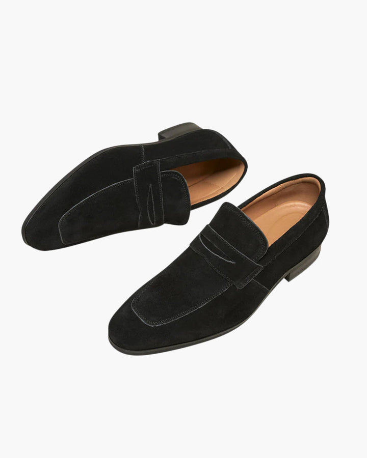Herrars Mocka Penny Loafers Snygga Låga Klädskor