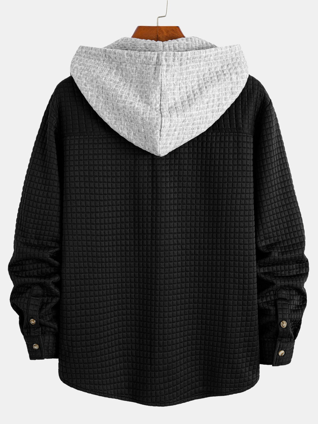 Herr Waffle Huvtröja och Jogger Set – Texturerad Helg Casualwear